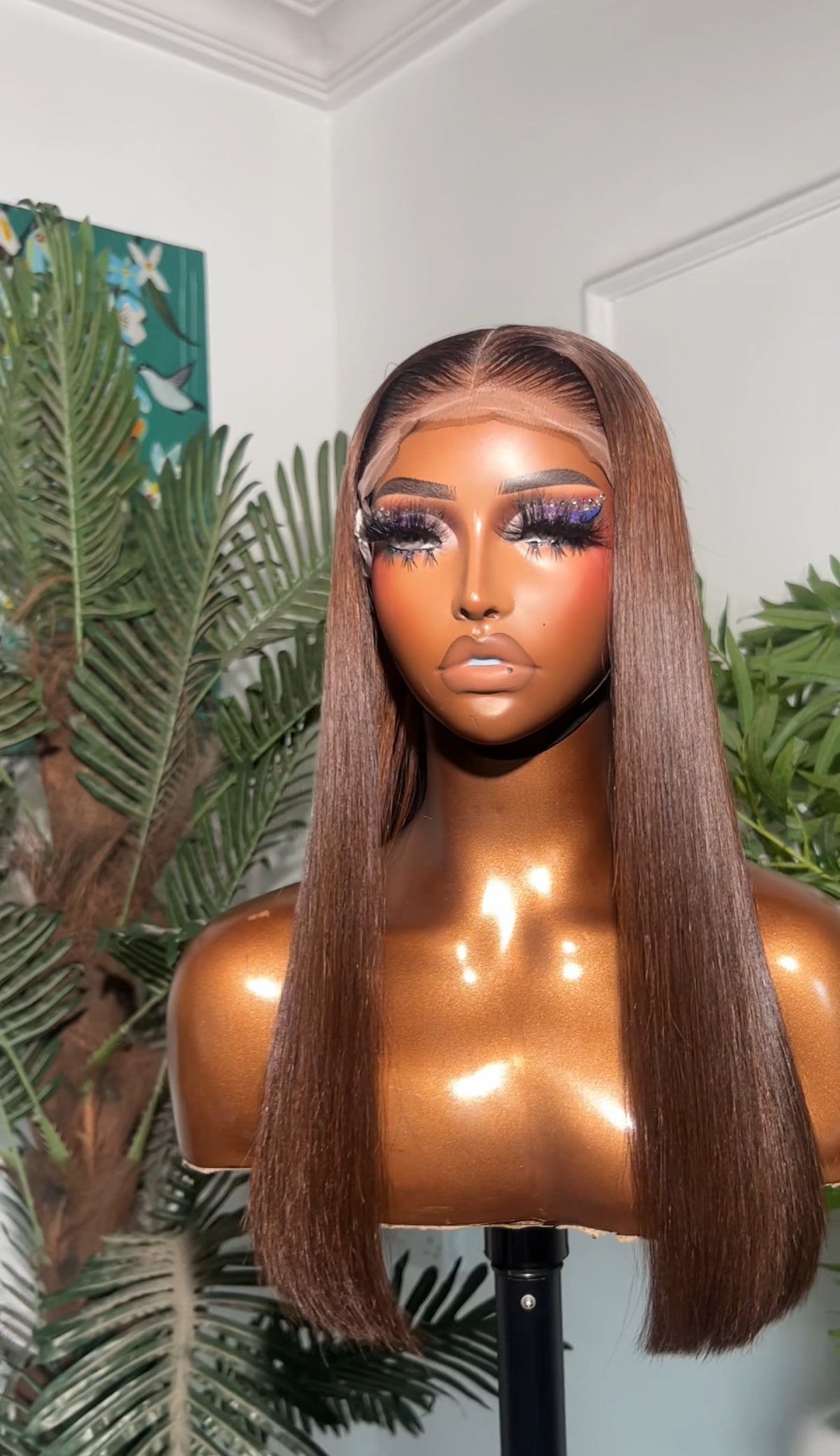 16" Brown Bone Straight Unit