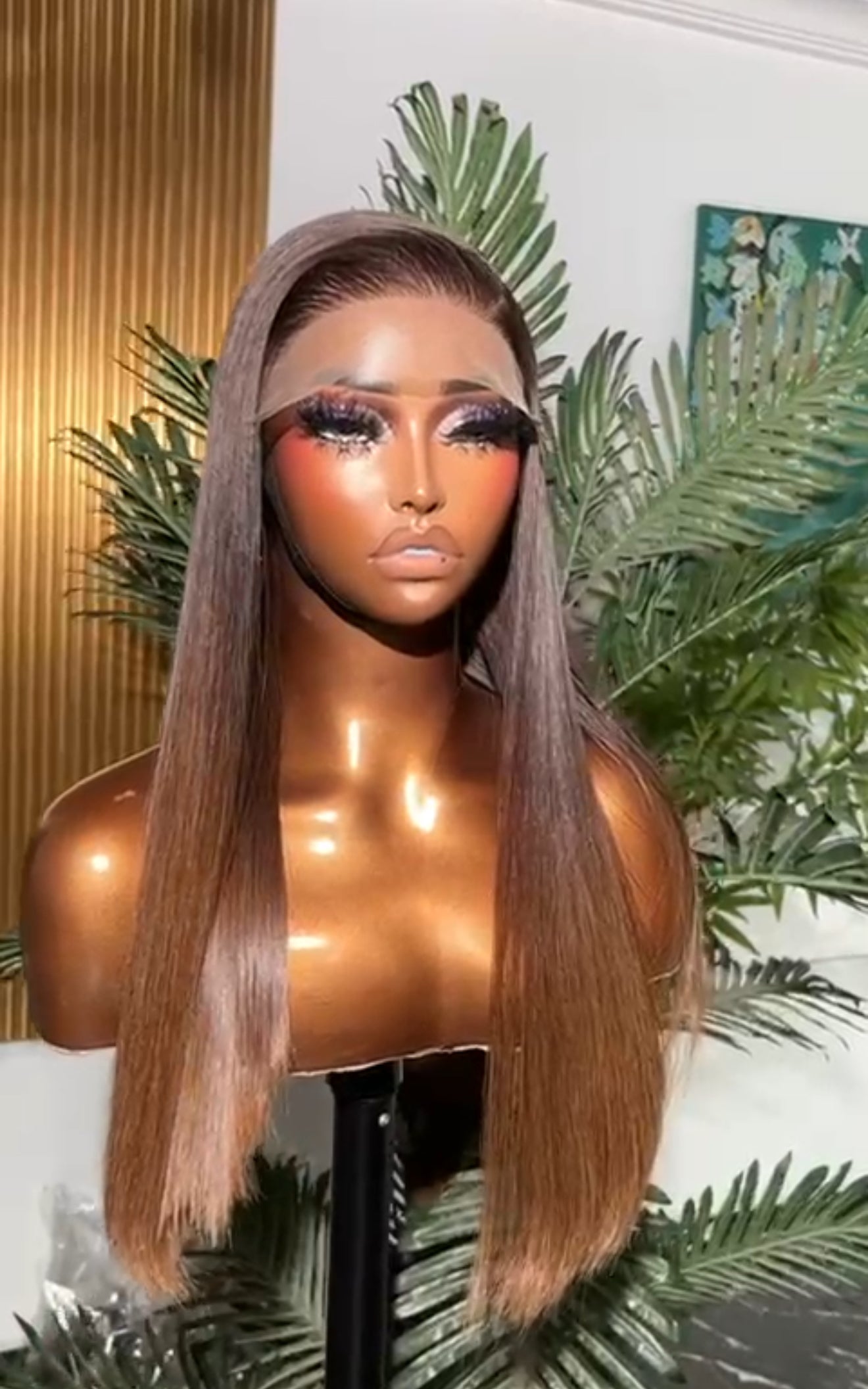 20" Brown tip Bone Straight Unit